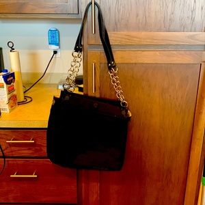 Black Prima Miche base bag with thick chain straps.